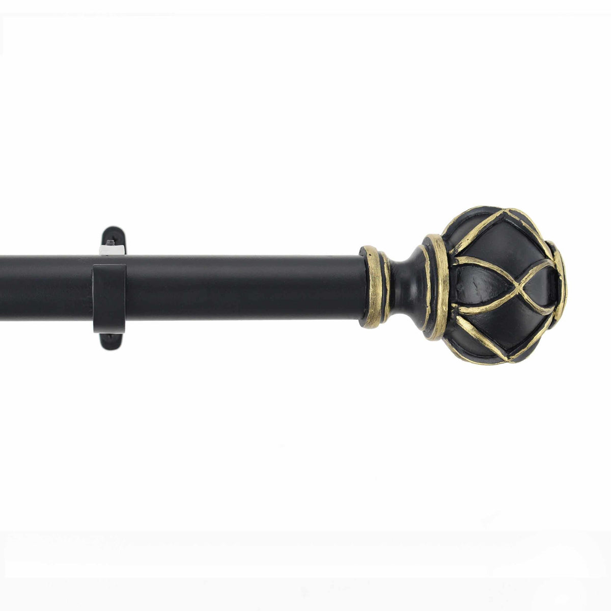Friedrich Black and Gold Expandable Curtain Rod