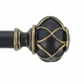 Friedrich Black and Gold Expandable Curtain Rod