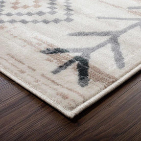 Gared Traditional Southwestern Tribal Area Rug Bone