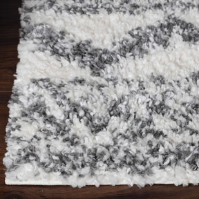 Geometric Bohemian Indoor Plush Shag Area Rug