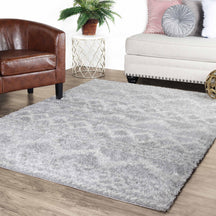 Geometric Bohemian Indoor Plush Shag Area Rug