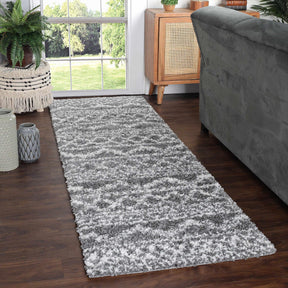 Geometric Bohemian Indoor Plush Shag Area Rug