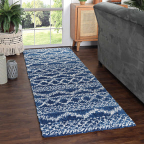 Geometric Bohemian Indoor Plush Shag Area Rug