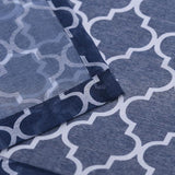 Geometric Trellis Lattice Sheer Grommet Curtain Panel Set