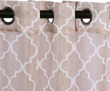 Geometric Trellis Lattice Sheer Grommet Curtain Panel Set