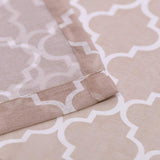Geometric Trellis Lattice Sheer Grommet Curtain Panel Set
