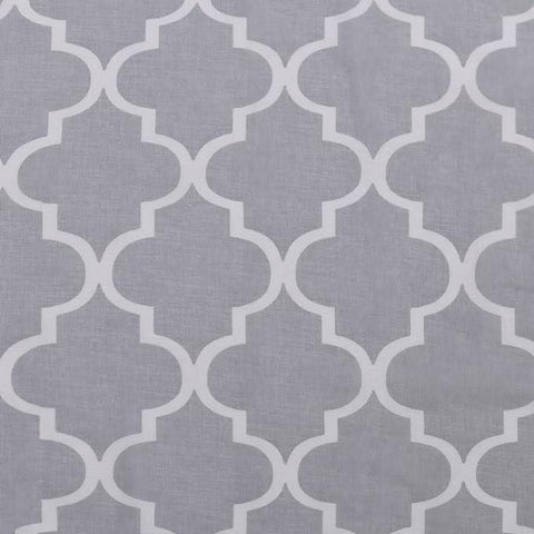 Geometric Trellis Lattice Sheer Grommet Curtain Panel Set