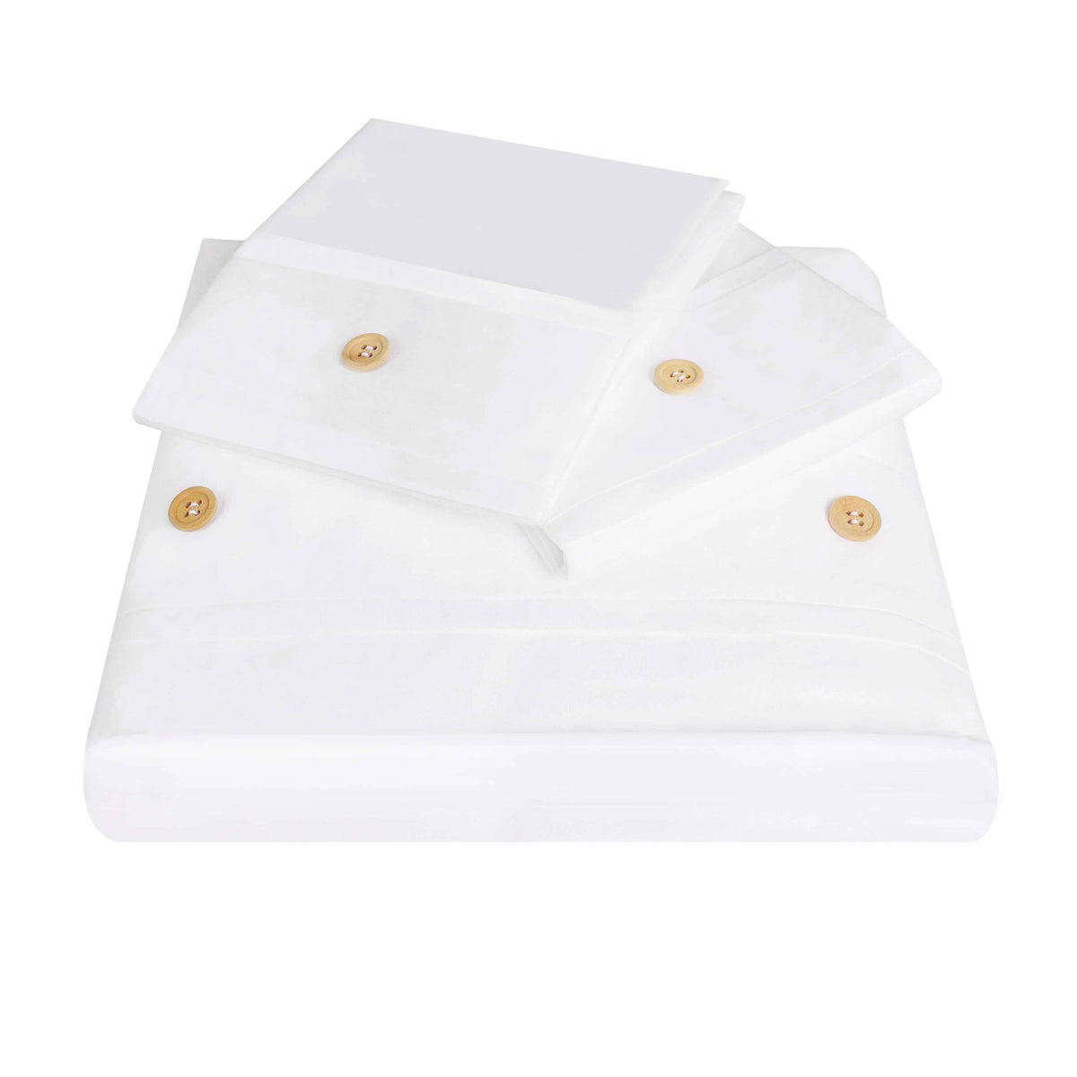 Gina Organic Cotton 300 Thread Count Percale 3 Piece Duvet Cover Set
