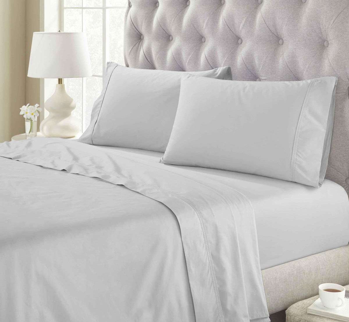 Gina Organic Cotton 300 Thread Count Percale Fitted Bed Sheet