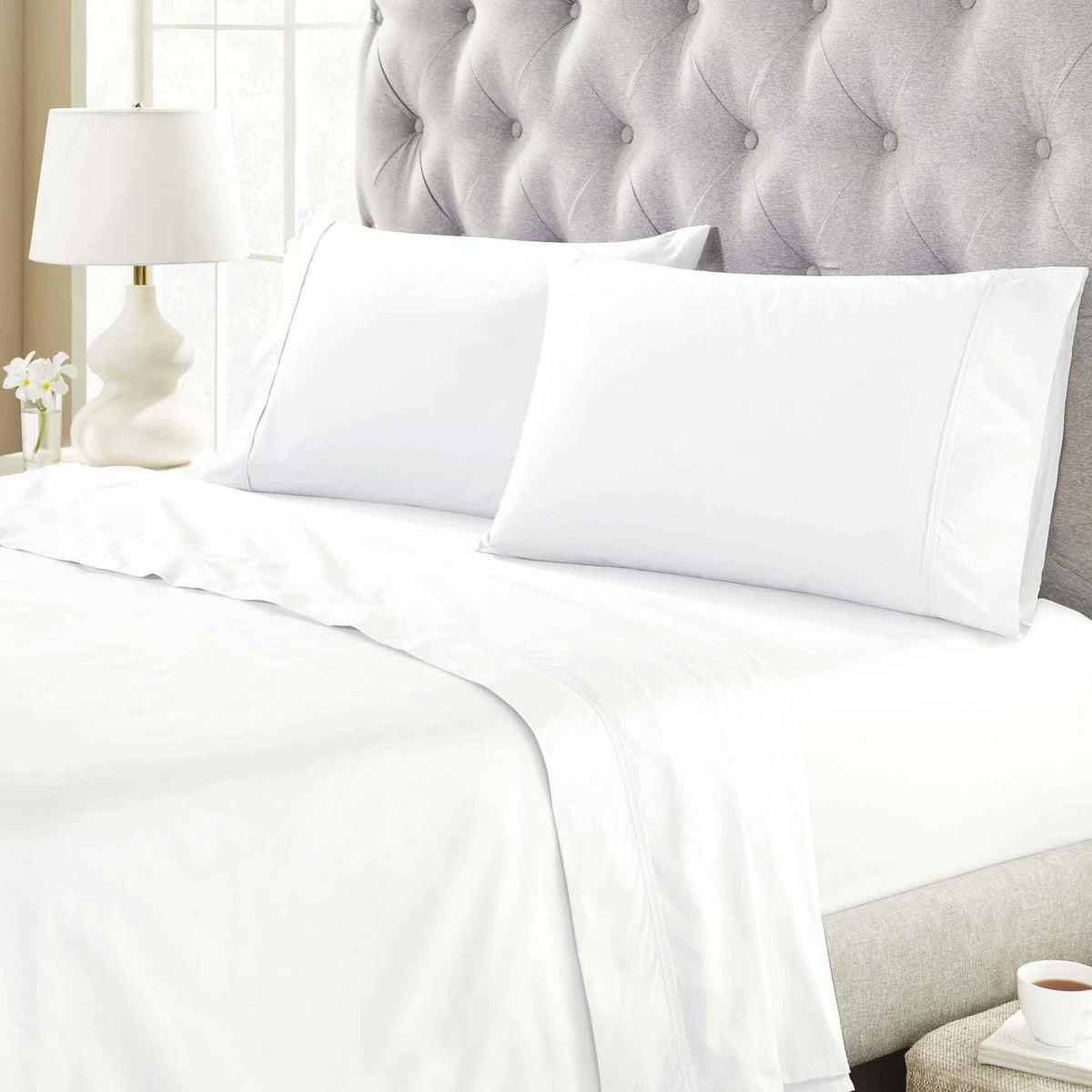 Gina Organic Cotton 300 Thread Count Percale Fitted Bed Sheet