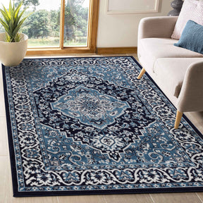Glendale Traditional Floral Medallion Indoor Area Rug or Runner Rug