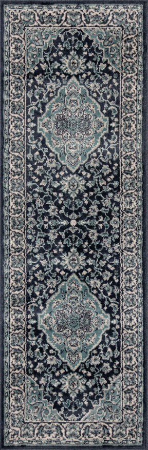 Glendale Traditional Floral Medallion Indoor Area Rug or Runner Rug