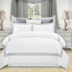 Glenmont Embroidered Duvet Cover Set White