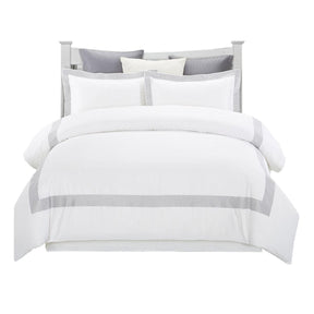 Glenmont Embroidered Duvet Cover Set White