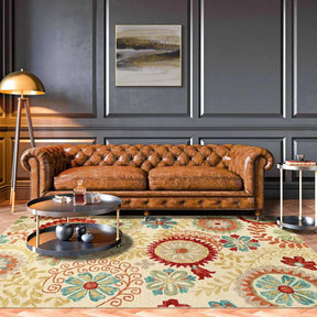 Handmade Floral Medallion Hand-Tufted Indoor Area Rug Or Runner