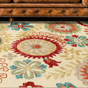 Handmade Floral Medallion Hand-Tufted Indoor Area Rug Or Runner