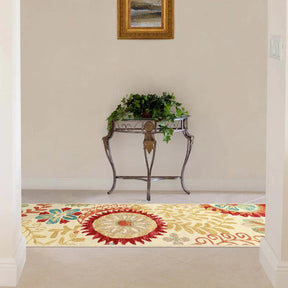 Handmade Floral Medallion Hand-Tufted Indoor Area Rug Or Runner