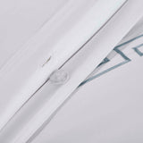 Harrison Cotton Greek Key Embroidered 3 Piece Duvet Cover Set