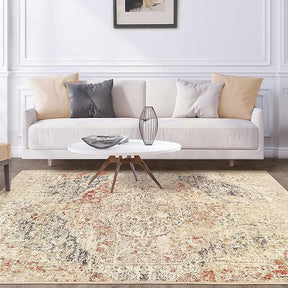 Heavily Distressed Oriental Medallion Area Rug