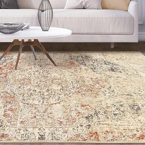Heavily Distressed Oriental Medallion Area Rug