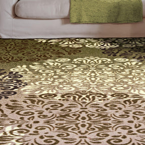 Hedena Traditional Non-Slip Medallion Floral  Indoor Washable Area Rug