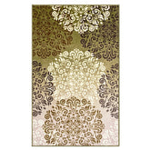 Hedena Traditional Non-Slip Medallion Floral  Indoor Washable Area Rug