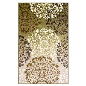 Hedena Traditional Non-Slip Medallion Floral  Indoor Washable Area Rug