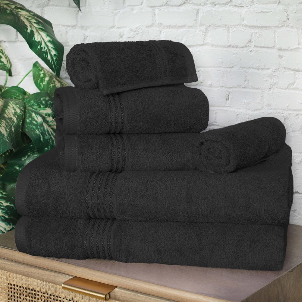 Heritage Egyptian Cotton Plush Heavyweight 6 Piece Towel Set