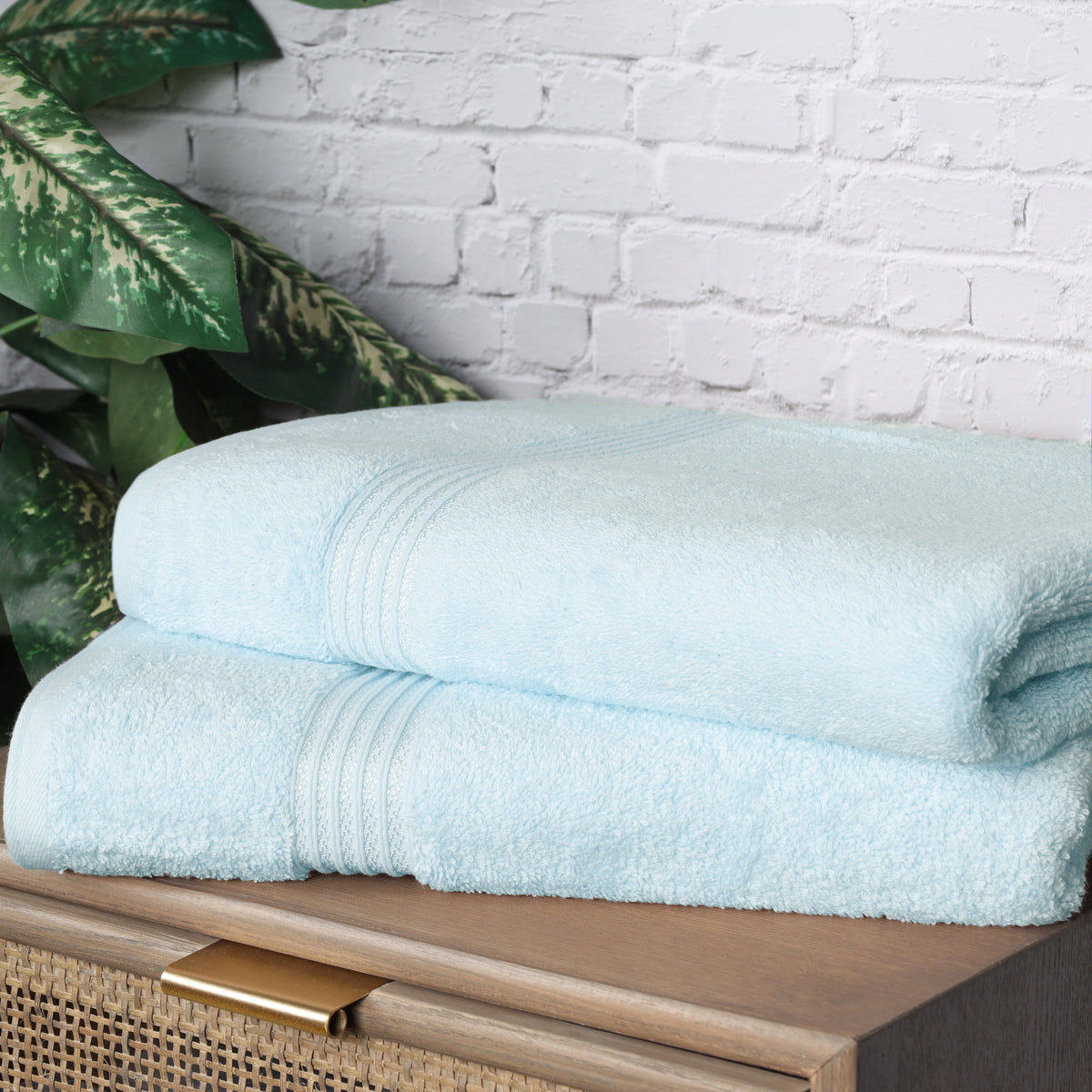 Heritage Egyptian Cotton Plush Thick Absorbent Bath Sheet Set of 2