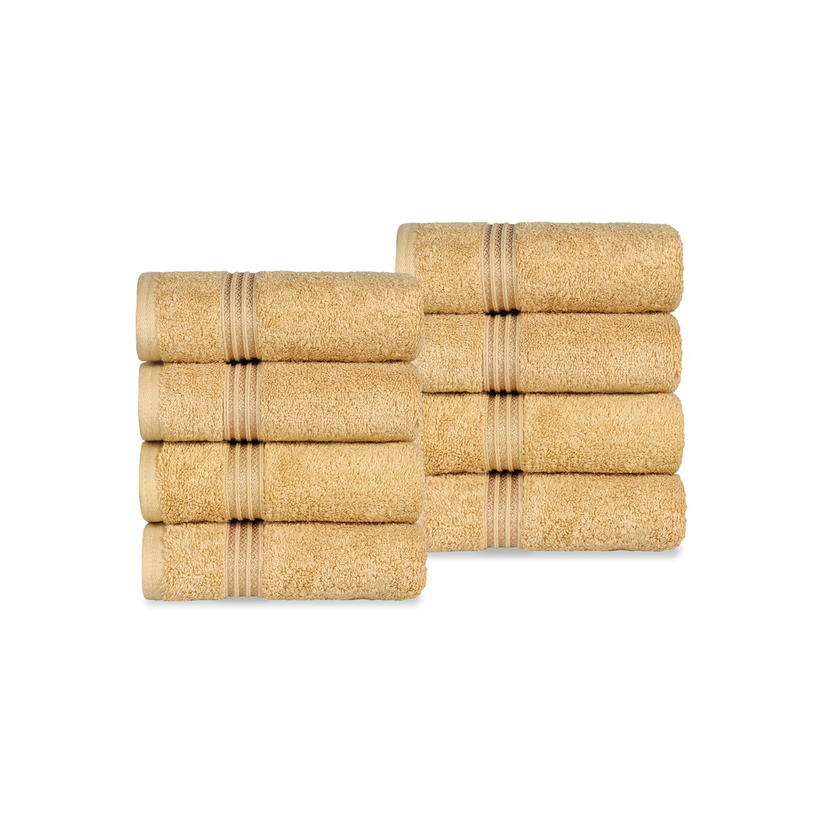 Heritage Egyptian Cotton Plush Thick Absorbent Hand Towel Set of 8
