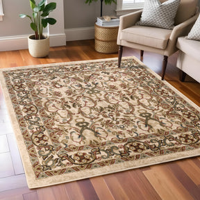 Heritage Traditional Floral Scroll Indoor Runner or Area Rug