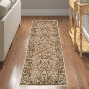 Heritage Traditional Floral Scroll Indoor Runner or Area Rug