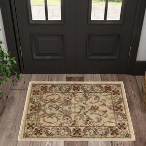 Heritage Traditional Floral Scroll Indoor Runner or Area Rug