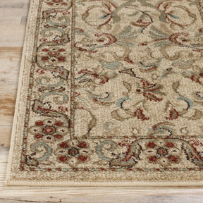 Heritage Traditional Floral Scroll Indoor Runner or Area Rug