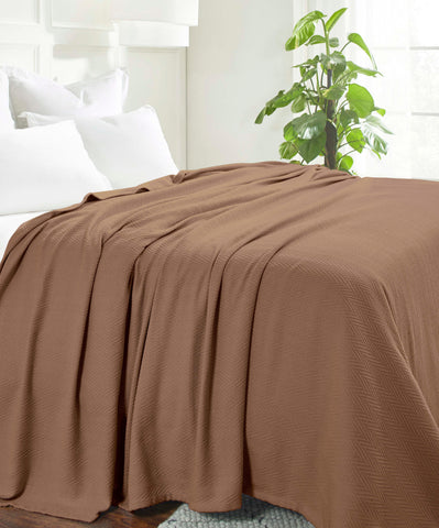 Lightweight Cotton Blanket – Metro Chevron, All-Season Bedding