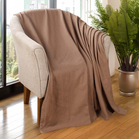 Lightweight Cotton Blanket – Metro Chevron, All-Season Bedding