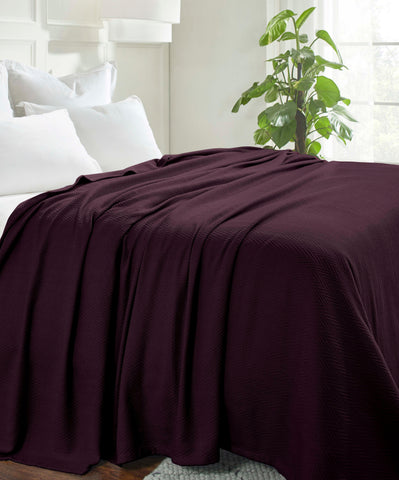 Lightweight Cotton Blanket – Metro Chevron, All-Season Bedding