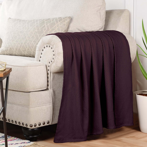 Lightweight Cotton Blanket – Metro Chevron, All-Season Bedding