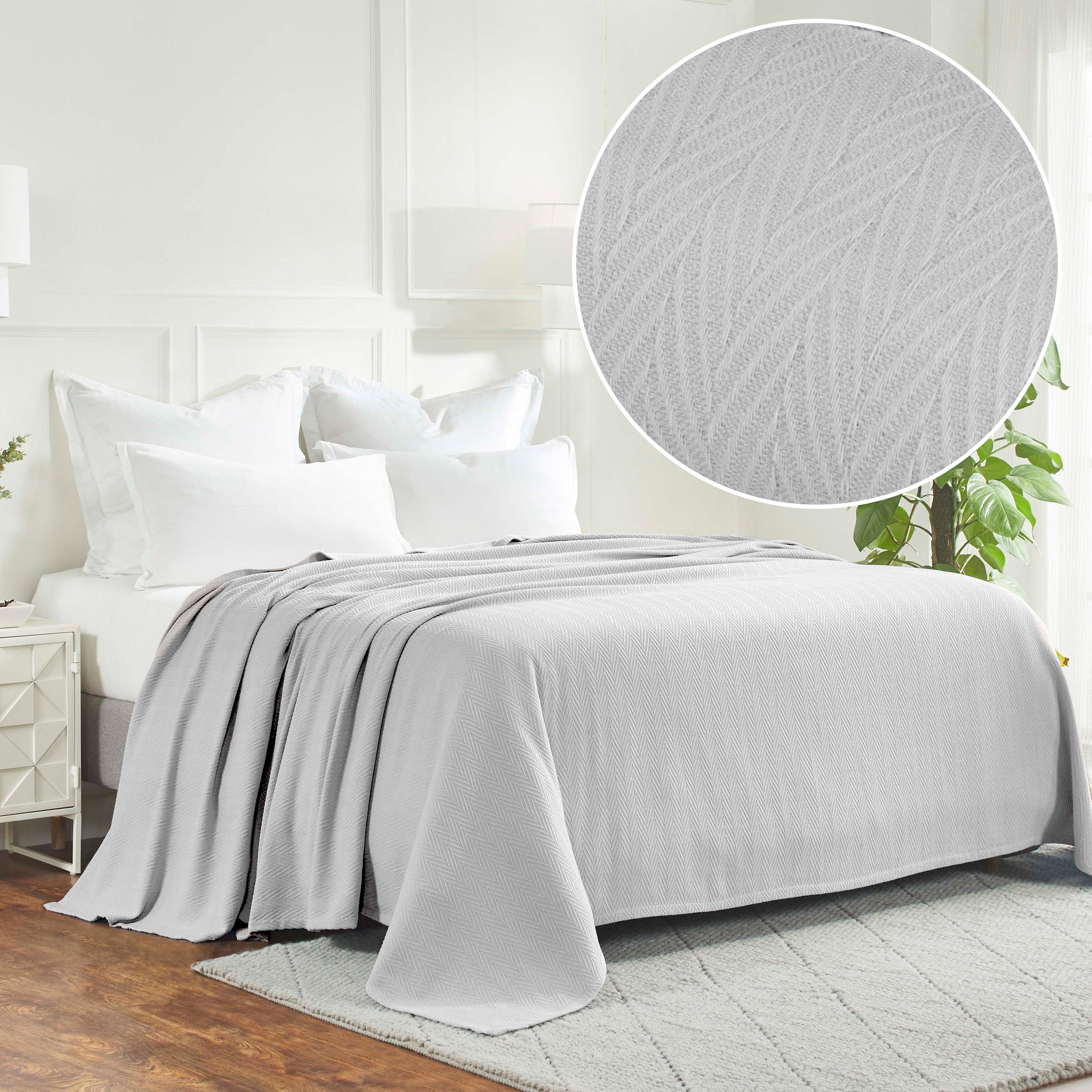 Metro Chevron Zig-Zag Modern All-Season Cotton Blanket