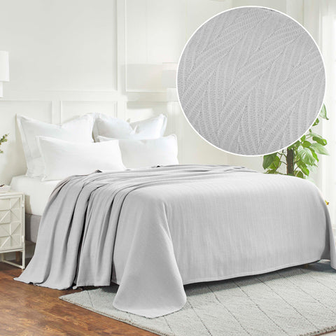 Lightweight Cotton Blanket – Metro Chevron, All-Season Bedding