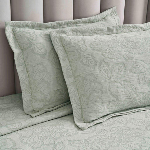 Cotton Bedspread Sets 3-Piece Hibiscus Floral Jacquard Matelassé