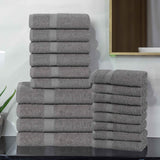 Highly Absorbent Eco-Friendly Soft Cotton 18 Piece Towel Set