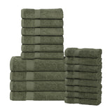 Highly Absorbent Eco-Friendly Soft Cotton 18 Piece Towel Set