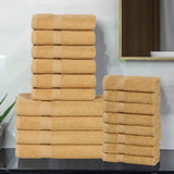 Highly Absorbent Eco-Friendly Soft Cotton 18 Piece Towel Set