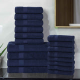 Highly Absorbent Eco-Friendly Soft Cotton 18 Piece Towel Set