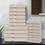 Highly Absorbent Eco-Friendly Soft Cotton 18 Piece Towel Set