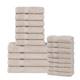 Highly Absorbent Eco-Friendly Soft Cotton 18 Piece Towel Set
