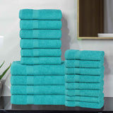 Highly Absorbent Eco-Friendly Soft Cotton 18 Piece Towel Set