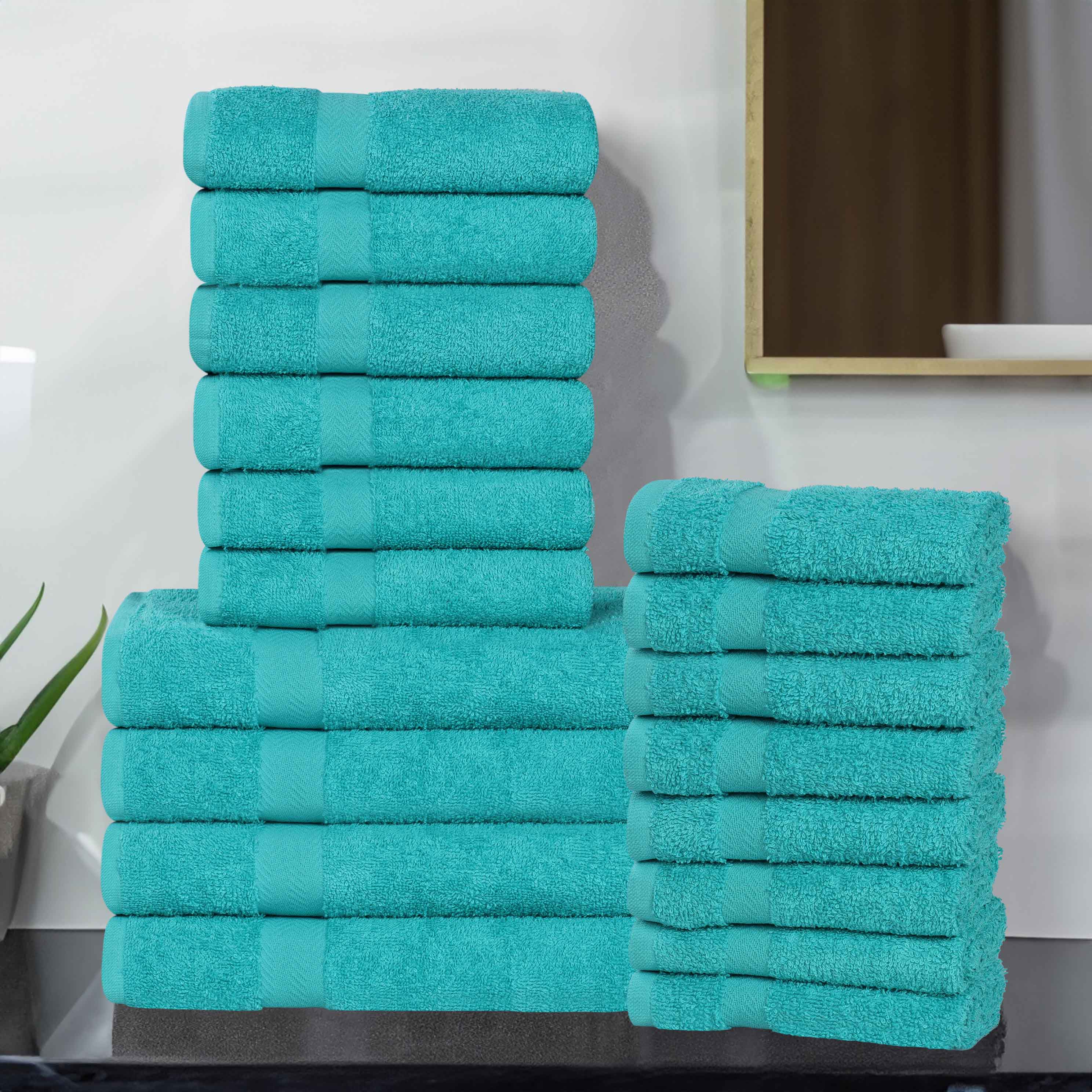 Highly Absorbent Eco-Friendly Soft Cotton 18 Piece Towel Set