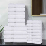 Highly Absorbent Eco-Friendly Soft Cotton 18 Piece Towel Set